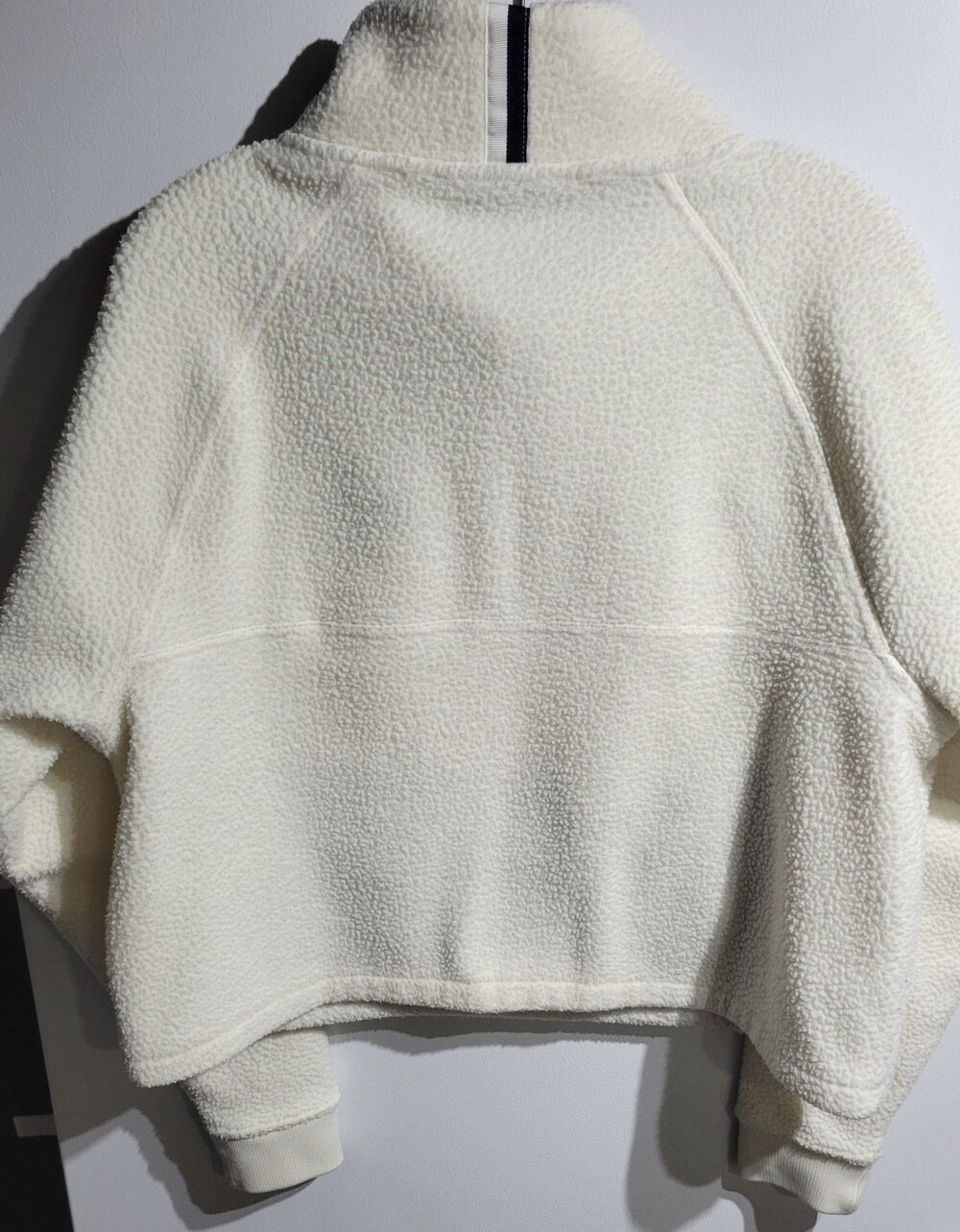 Rhoback Rivanna Jacket Medium Ivory Sherpa Fleece 1/4 Zip Pullover Pockets Warm - Picture 2 of 2